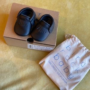 Bird rock baby leather moccasins